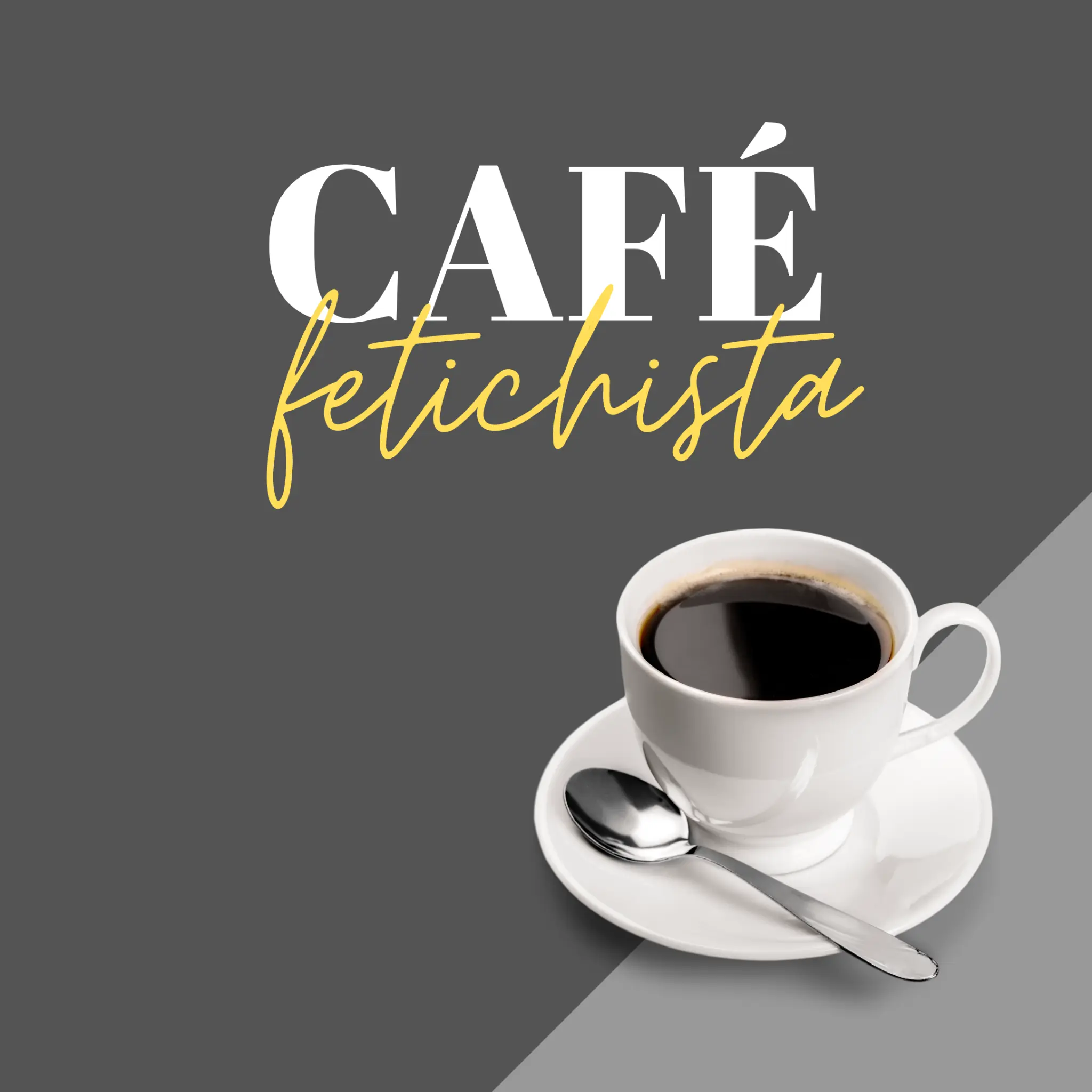 Logo completo do podcast Café Fetichista